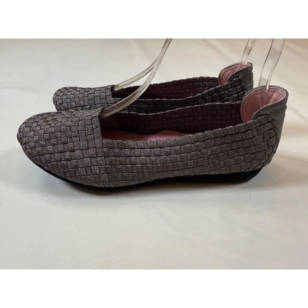 Taryn Rose Bronze silver Woven Flats Gelica For Women Size 7 round toe - Picture 2 of 8